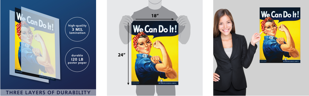 Home Decor Rosie the Riveter Poster