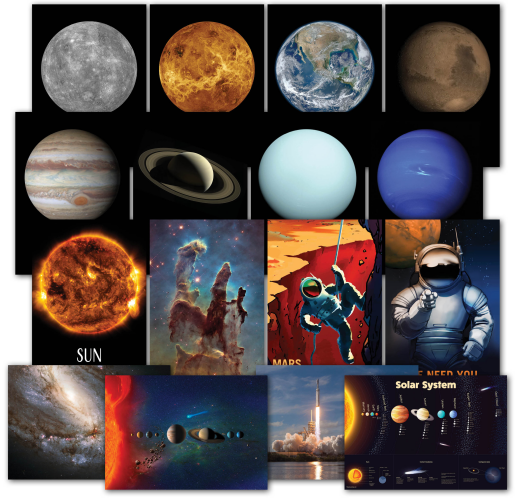 Paper Non-Laminated 16 Space Poster Set