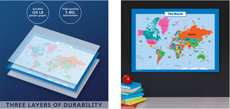 Map of the World for kids