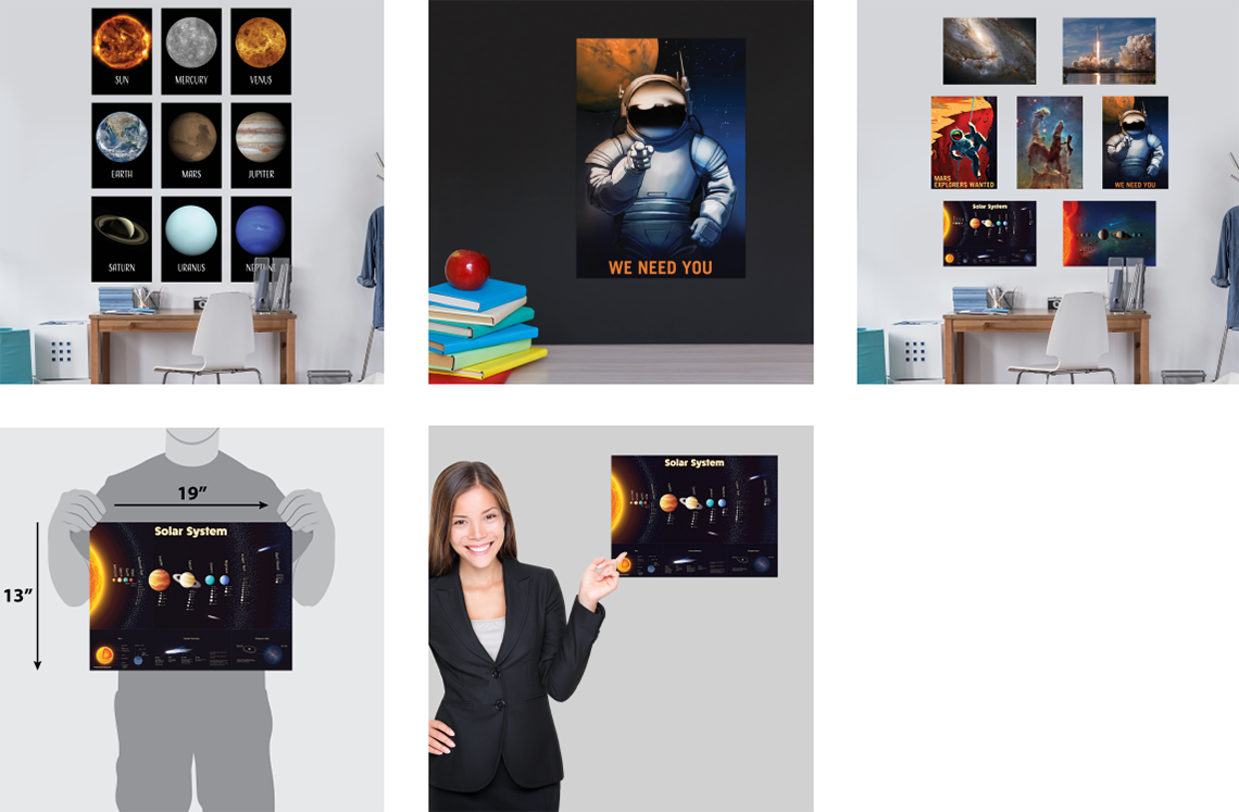 Paper Non-Laminated 16 Space Poster Set